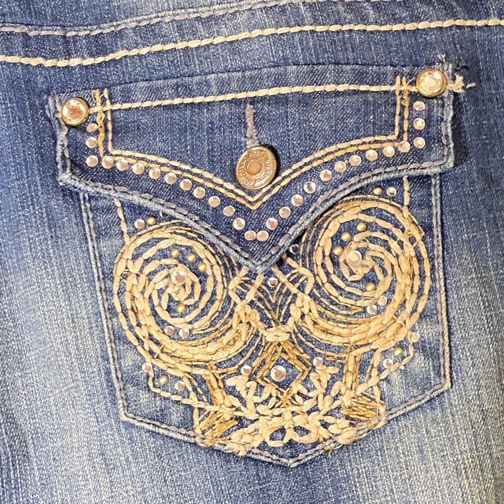 Nine West Vintage collection denim jeans embroidered back pockets size 14 - Picture 6 of 9